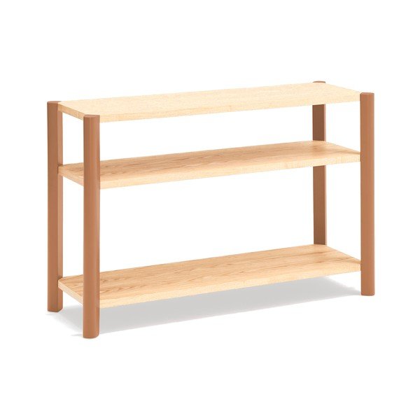 Regál v dekoru dubu v cihlové barvě/ve světle přírodní barvě 126x84x43 cm Bona – Teulat-image-2