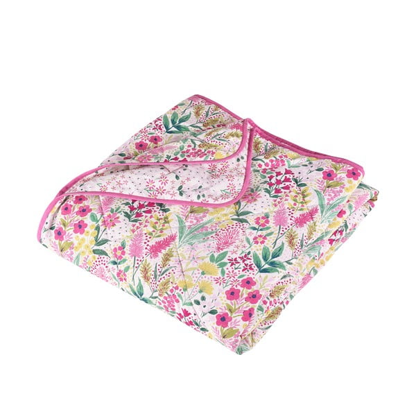 Růžový prošívaný přehoz 220x230 cm Tilly Floral – Catherine Lansfield