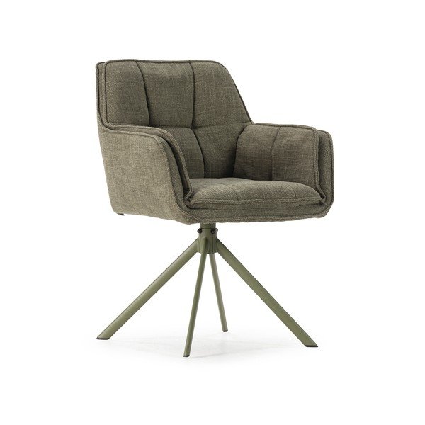 Zelená čalouněná jídelní křesla v sadě 2 ks Keiko – Marckeric