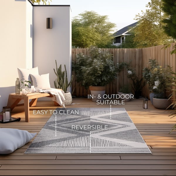Krémovo-šedý venkovní koberec 80x150 cm Gemini – Elle Decoration-image-4