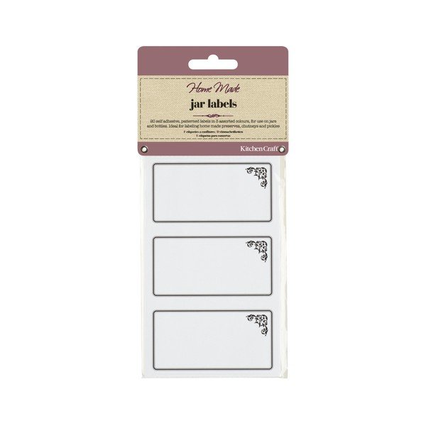 Sada 20 nalepovacích štítků na zavařovačky Kitchen Craft Mono