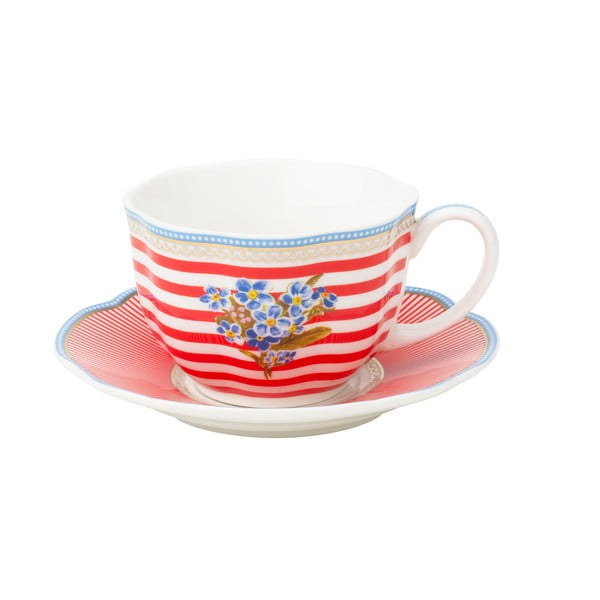 Porcelánový šálek s podšálkem Happy od Lisbeth Dahl, 2 ks-image-1