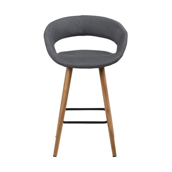 Sada 2 tmavě šedých barových židlí Gill – Actona-image-1