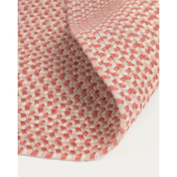 Růžový kulatý vnitřní a venkovní koberec z recyklovaných vláken ø 150 cm Rodhe – Kave Home-image-4