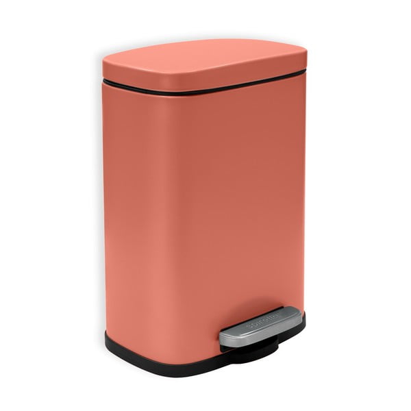 Nášlapný ocelový odpadkový koš v terakotové barvě 5 l   Akira – Spirella