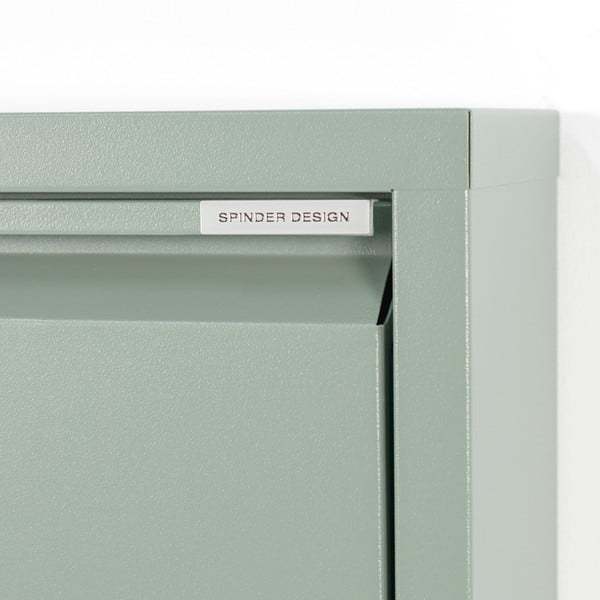 Šedozelený kovový výklopný botník 50x103x15 cm Billy – Spinder Design-image-4