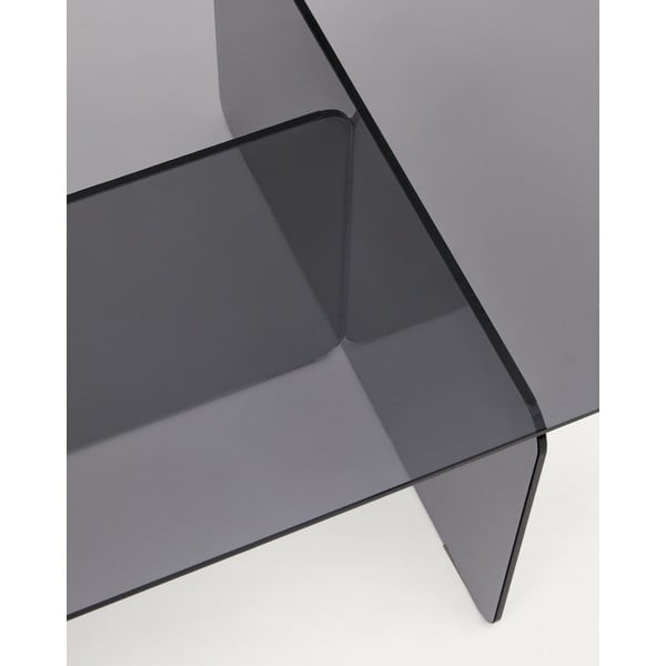Šedý skleněný konferenční stolek 60x120 cm Zaren – Kave Home-image-3