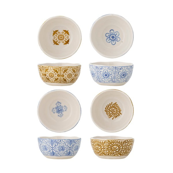 Modré/oranžové misky v sadě 4 ks z kameniny 200 ml Milton – Bloomingville-image-2