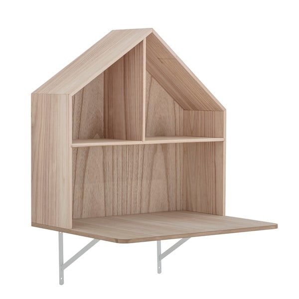 Dětská nástěnná knihovna z masivu pavlovnie 61x61 cm Lai - Bloomingville Mini-image-2