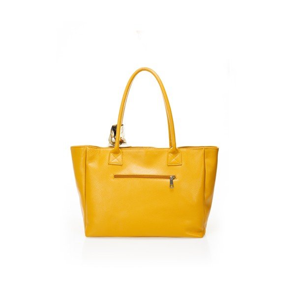 Žlutá kožená kabelka Giorgio Costa Nina-image-1