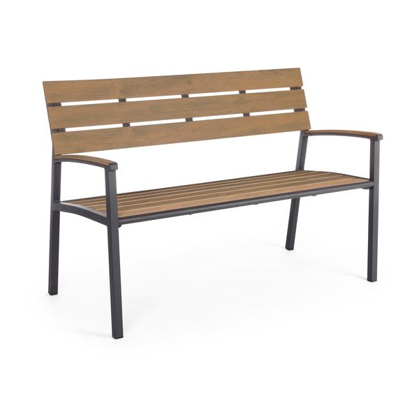 Kovová zahradní lavice v přírodní barvě Isak – Bizzotto-image-2