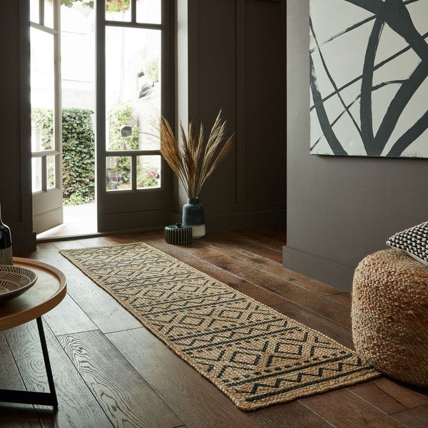 Jutový běhoun v přírodní barvě 60x230 cm Luis – Flair Rugs-image-1
