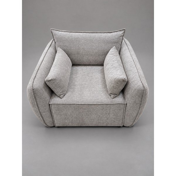 Světle šedé žinylkové křeslo Vanda - II. jakost – Mazzini Sofas-image-2