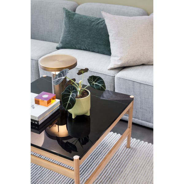 Mramorový konferenční stolek v černo-přírodní barvě 80x80 cm Raw – Hübsch-image-4