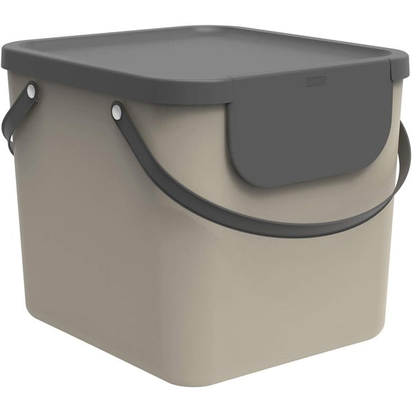 Světle hnědý odpadkový koš na tříděný odpad z recyklovaného plastu 40 l Albula – Rotho