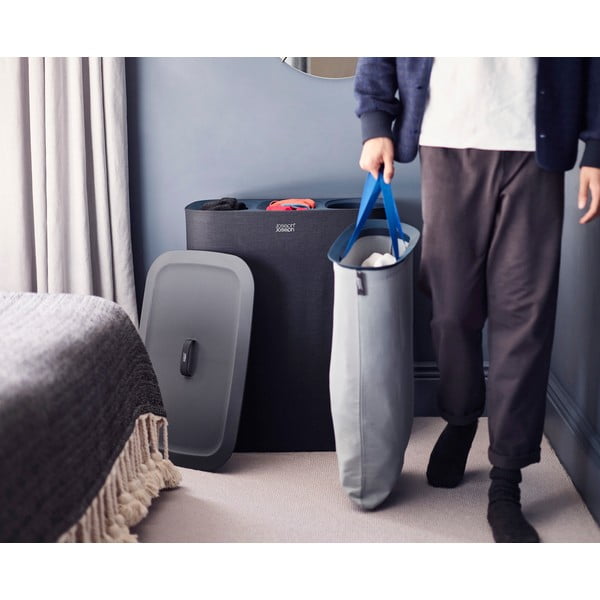 Antracitový látkový koš na prádlo Tota Trio – Joseph Joseph-image-1