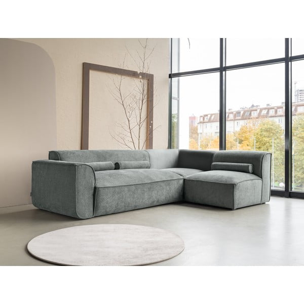 Světle zelená rohová pohovka (pravý roh) Flex Felix – Miuform-image-3