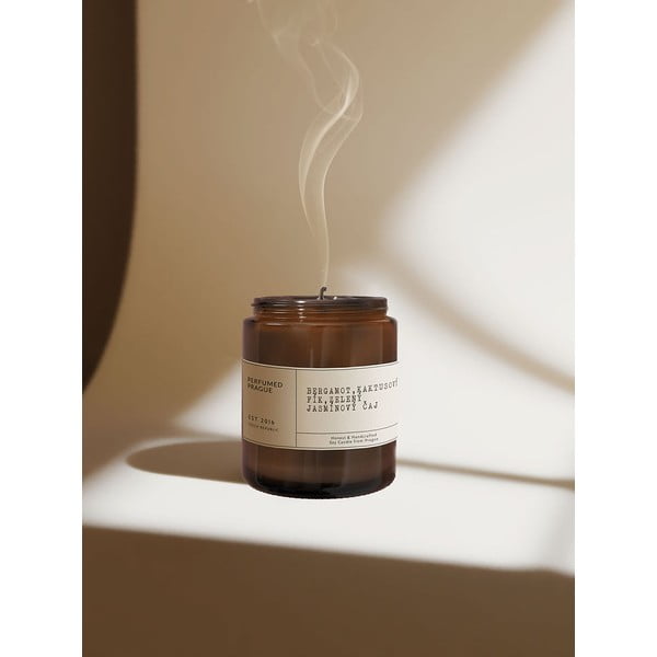 Vonná sojová svíčka doba hoření 40 h #46 Bergamot, Jasmine, Opuncia – Perfumed Prague