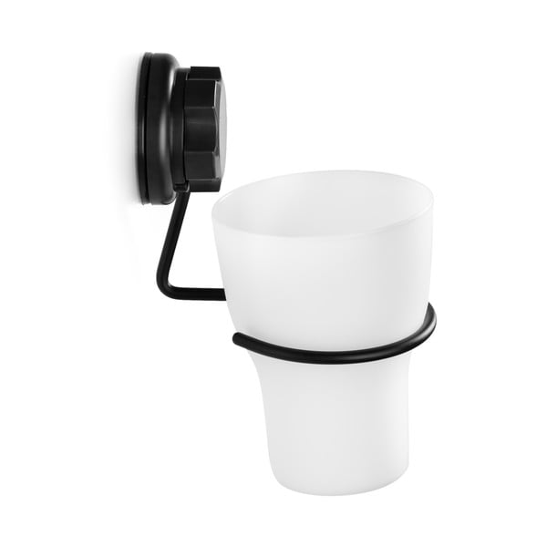Černý samodržící kovový kelímek na zubní kartáčky Bestlock Black – Compactor-image-1