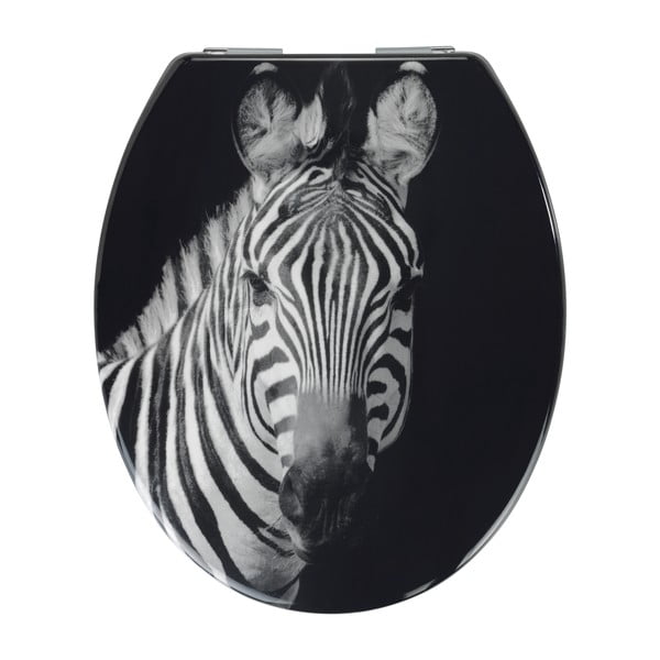 Záchodové prkénko s automatickým zavíráním 37,5 x 45 cm Zebra – Allstar