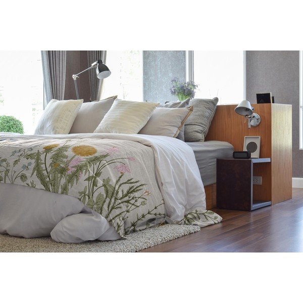 Pléd s příměsí bavlny Tierra Bella Botanic Herbs, 170 x 240 cm-image-1