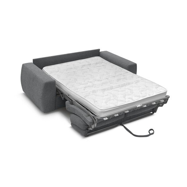 Tmavě šedá žinylková pohovka na každodenní spaní/rozkládací 240 cm Hugo – Bobochic Paris-image-3