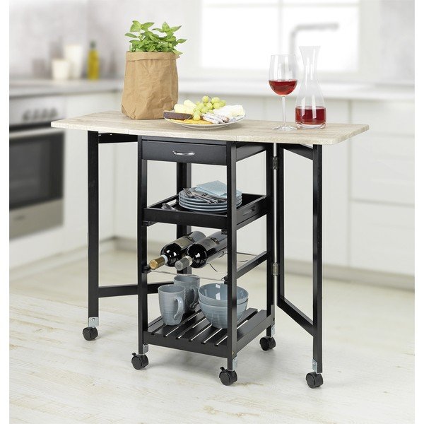 Vinotéka v dekoru dubu v čeno-přírodní barvě pro 3 láhve, 97x77 cm – Maximex-image-1