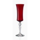 Sada 6 červených sklenic na šampaňské Crystalex Extravagance, 190 ml