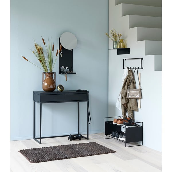 Černé kovové police v sadě 2 ks 40 cm Joy – Canett-image-1