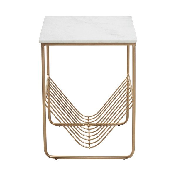 Odkládací stolek s mramorovou deskou  40x40 cm Mandoli – Premier Housewares-image-3