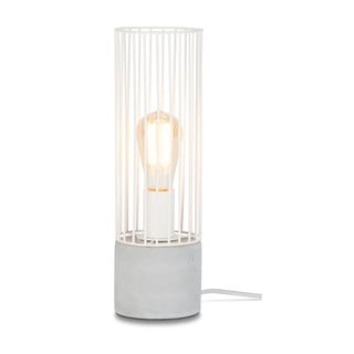 Bílá stolní lampa s betonovým podstavcem Citylights Memphis
