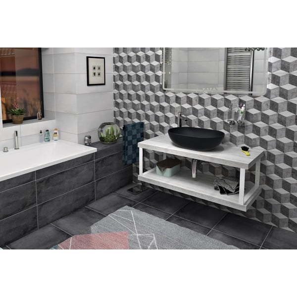 Bílá ocelová podpěra pracovní desky 49x4 cm – Sapho-image-1