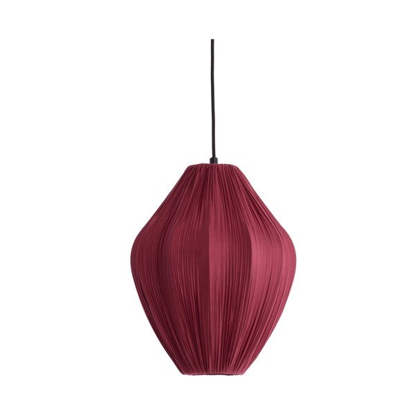 Vínové závěsné svítidlo s textilním stínidlem ø 12 cm Verita – Light & Living