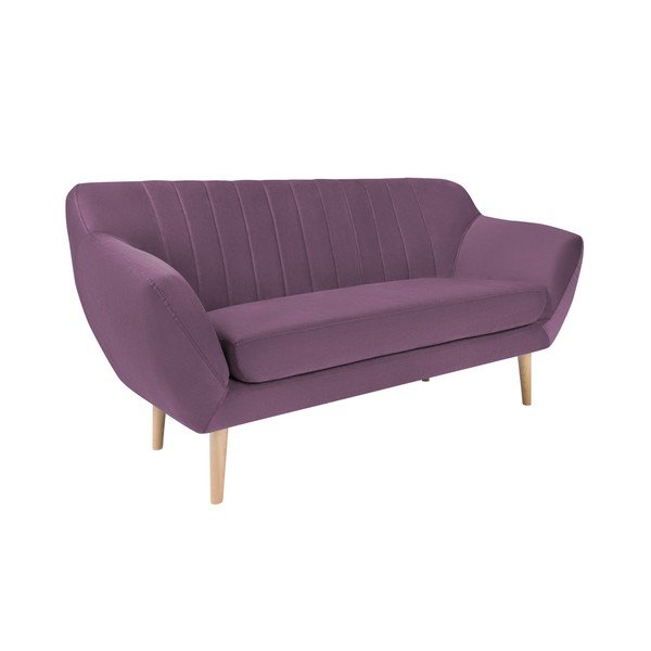 Fialová sametová pohovka Mazzini Sofas Sardaigne, 158 cm-image-1