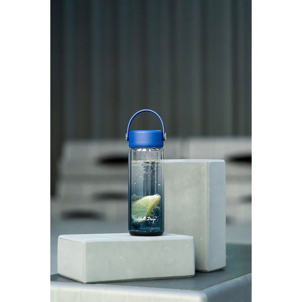 Modrá skleněná lahev 350 ml Fuori – Vialli Design-image-4