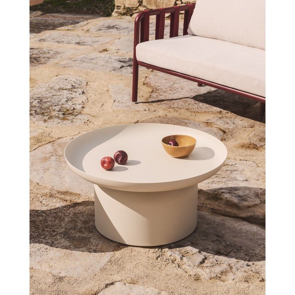Kovový kulatý zahradní konferenční stolek ø 70 cm Arcola – Kave Home-image-1