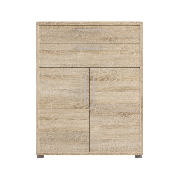 Modulární knihovna v dekoru dubu v přírodní barvě 89x113 cm Prima – Tvilum-image-2