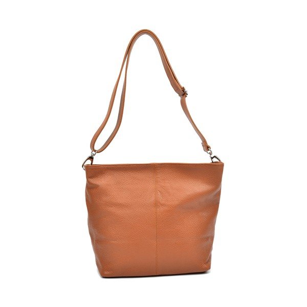 Světle koňakově hnědá kožená kabelka Luisa Vannini Ginata-image-1