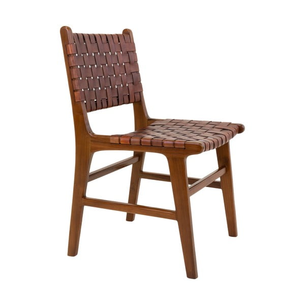 Hnědé jídelní židle z teakového dřeva v sadě 2 ks Perugia – House Nordic-image-3