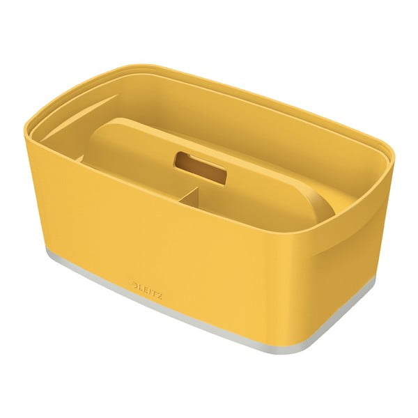 Žlutý úložný box s víkem Leitz Cosy, objem 5 l-image-4