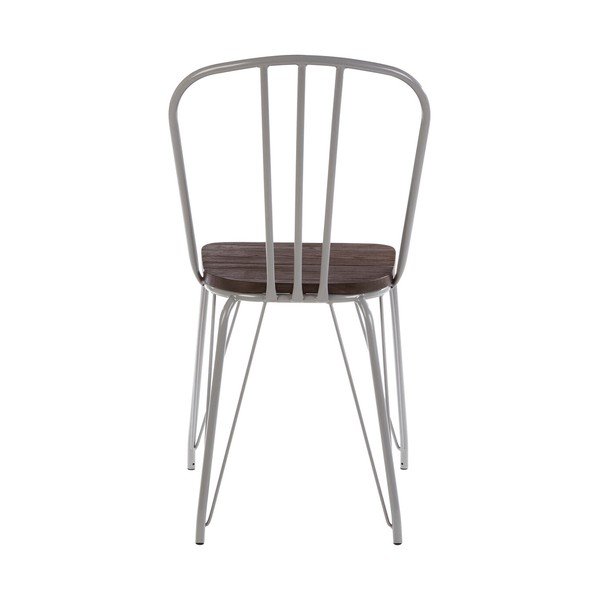 Šedá/v tmavě přírodní barvě jídelní židle z jilmového dřeva District – Premier Housewares-image-4