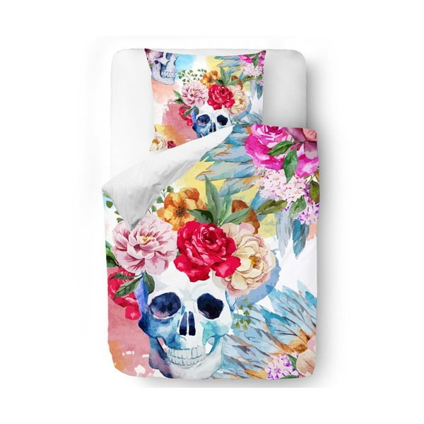 Povlečení Skull in Flowers, 140x200 cm