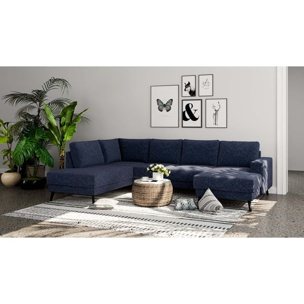 Tmavě modrá rohová pohovka (levý roh) Fynn – Ghado-image-1
