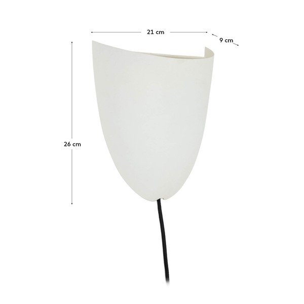 Bílé nástěnné svítidlo do zásuvky Nibla – Kave Home-image-4