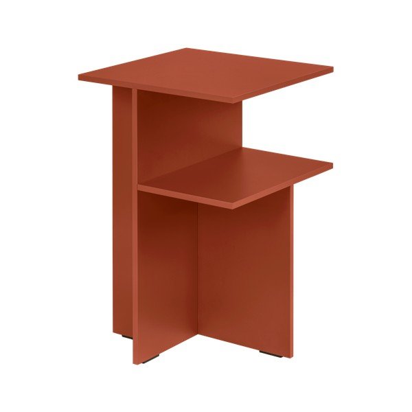 Noční stolek s poličkami v terakotové barvě Atik – noo.ma-image-4