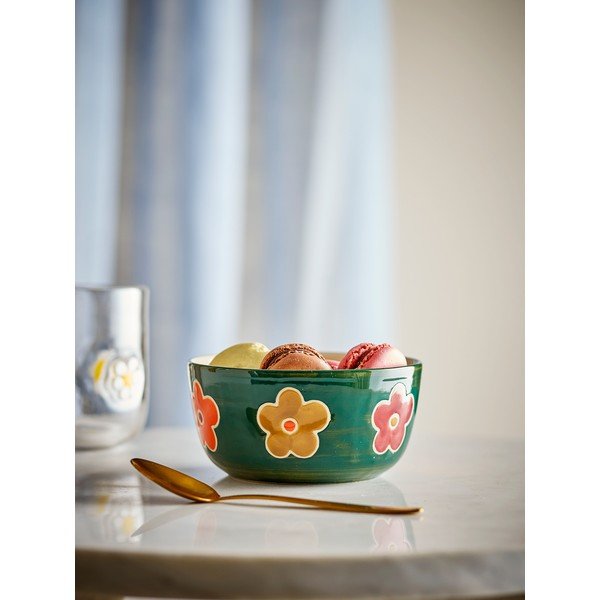 Tmavě zelená dětská miska z kameniny ø 12 cm Addy – Bloomingville Mini-image-1