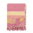 Žlutá/růžová deka z recyklované bavlny 130x160 cm Isnel – Bloomingville