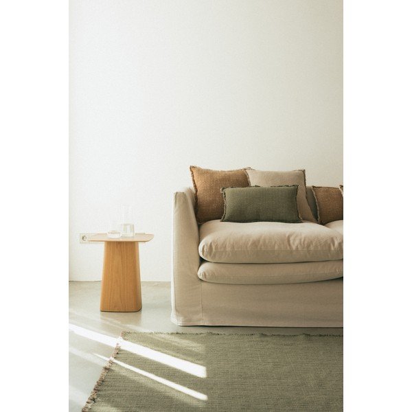 Khaki ručně tkaný bavlněný koberec 140x200 cm Handloom – Lorena Canals-image-1