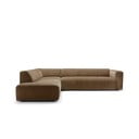 Hnědá sametová rohová pohovka (levý roh) Annie – Sits