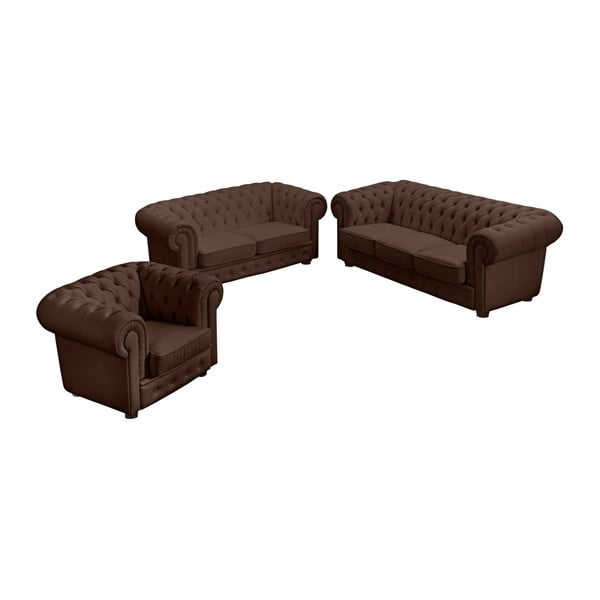 Hnědá pohovka z imitace kůže Max Winzer Bridgeport, 172 cm-image-1